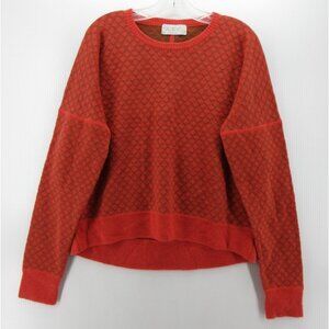 ALC Sweater Large Mohair Wool Blend Geometric Diamond Pullover Knit